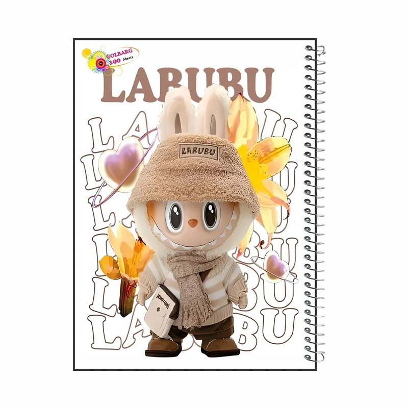 دفتر مشق 100 برگ گلبرگ مدل لبوبو کد 9124