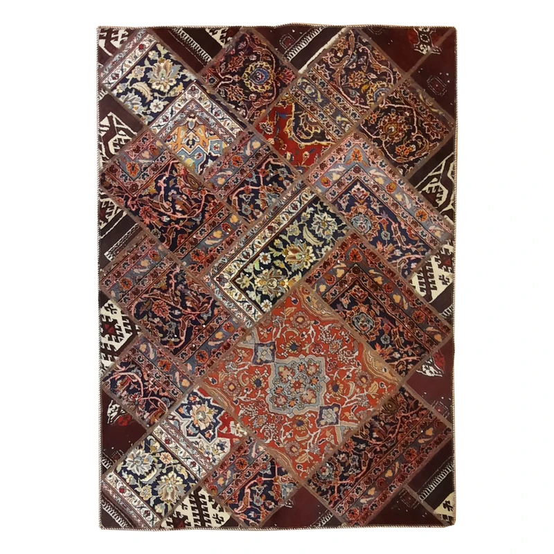 کلاژ فرش دستبافت سه متری مدل چهل تکه کد N.K.P.CO.C29