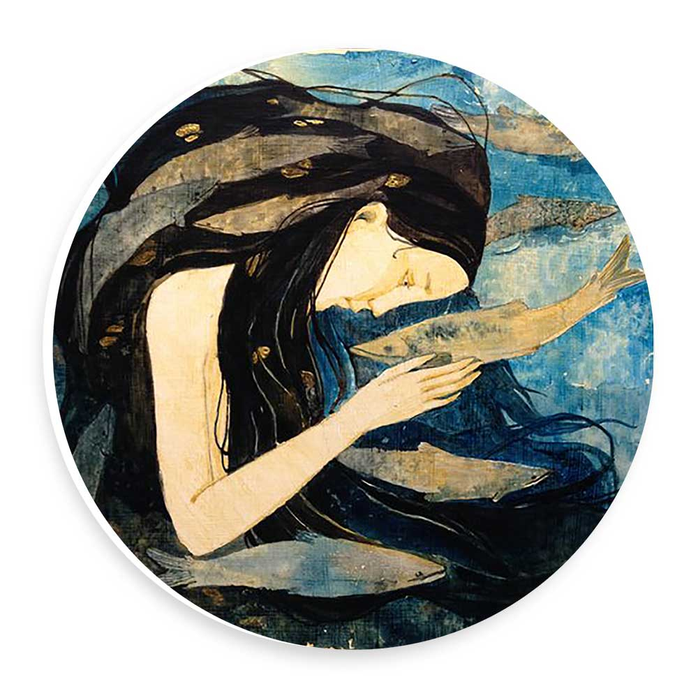 دیوارکوب طرح بانوی دریا مدل wtb268