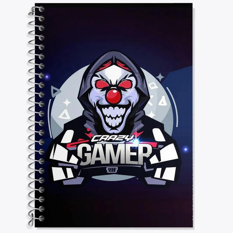 دفتر زبان 50 برگ خندالو مدل دو خط طرح گیمر Gamer کد 3900