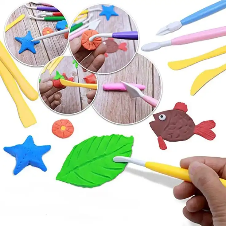 ابزار سفالگری به گز مدل پیکر تراشی مجموعه 10 عددی