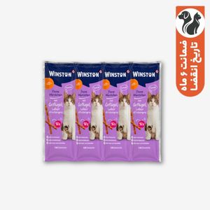 غذای تشویقی گربه وینستون مدل mit geflugel and leber new وزن 50 گرم