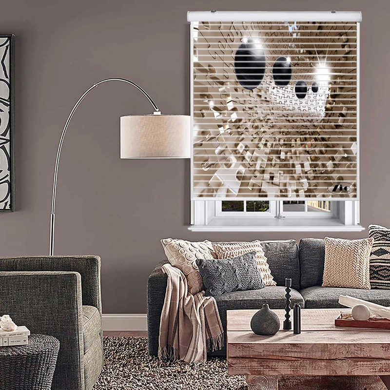  پرده زبرا زیو مدل سیلوئت 3D1545 سایز 150x150 سانتی متر