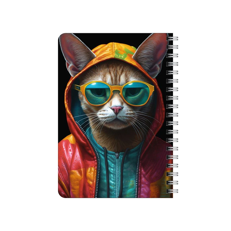 دفترچه یادداشت بامبیلیپ مدل چوبی طرح گربه خوشتیپ کد 4647290