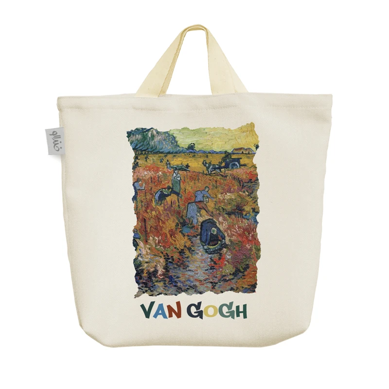 ساک خرید خندالو مدل تاکستان سرخ ونگوگ کد 5017