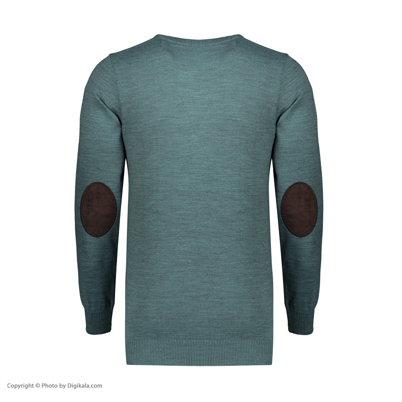 پلیور مردانه تریکو پاییزان مدل ملانژ کد P700 رنگ فیروزه ای