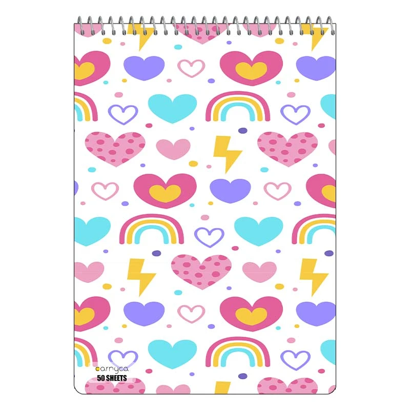 دفتر نقاشی 50 برگ سیمی کارنیکا طرح پترن عشق Love Pattern کد 97113