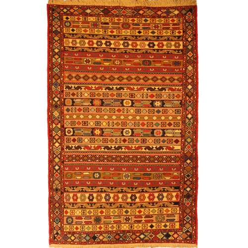  قالیچه دستبافت گلیم ورنی دو و نیم متری کد 105