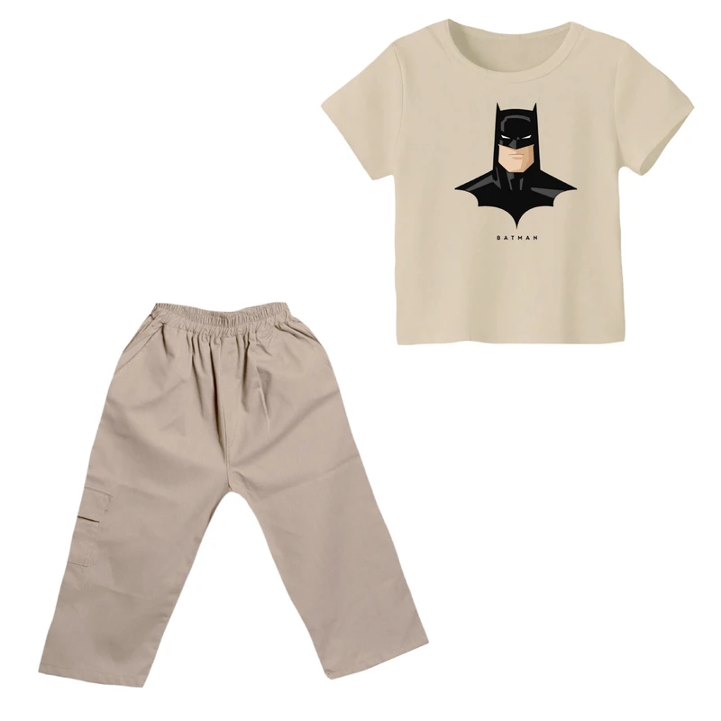 ست تی شرت و شلوارک پسرانه مدل بتمن کد ۱۸