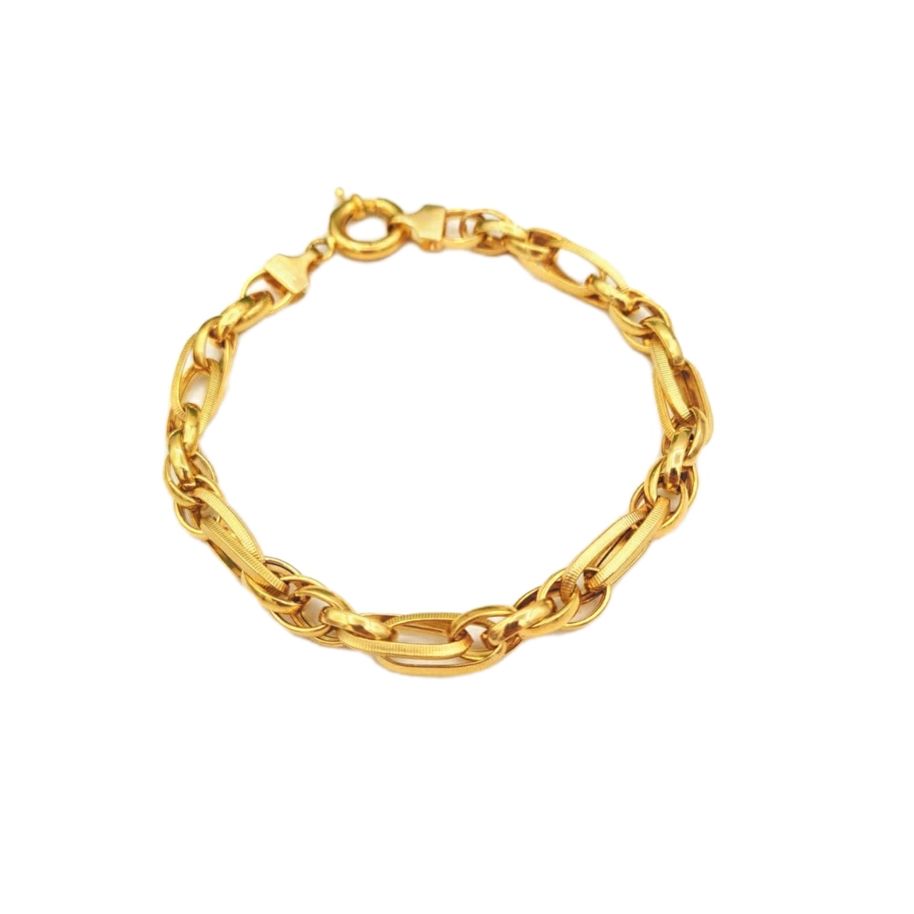 دستبند طلا 18 عیار زنانه مدل حلقه ای