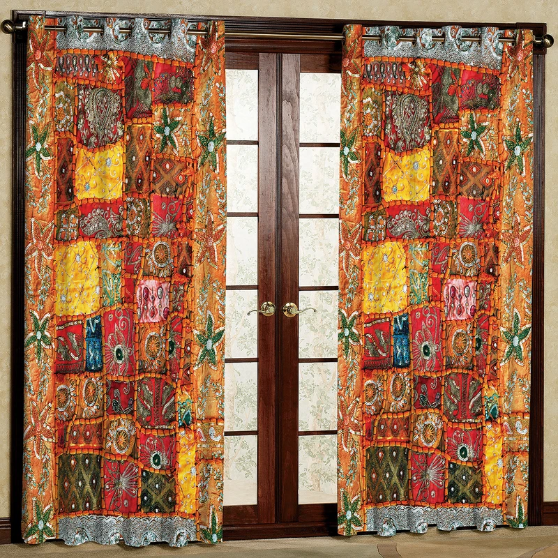   پرده مدل  هازان پانچی کد 142 D سایز 140x200 سانتی متر