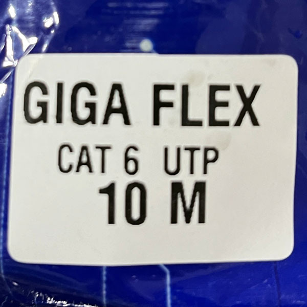 کابل شبکه Cat6 گیگافلکس مدل GI-UTP-10M-BK