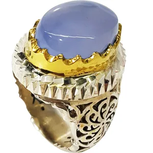 انگشتر نقره مردانه مدل عقیق یمنی 100115