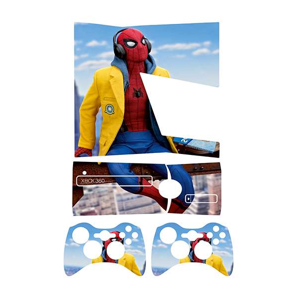 برچسب ایکس باکس 360 اسلیم توییجین وموییجین مدل Spiderman 17 مجموعه 4 عددی