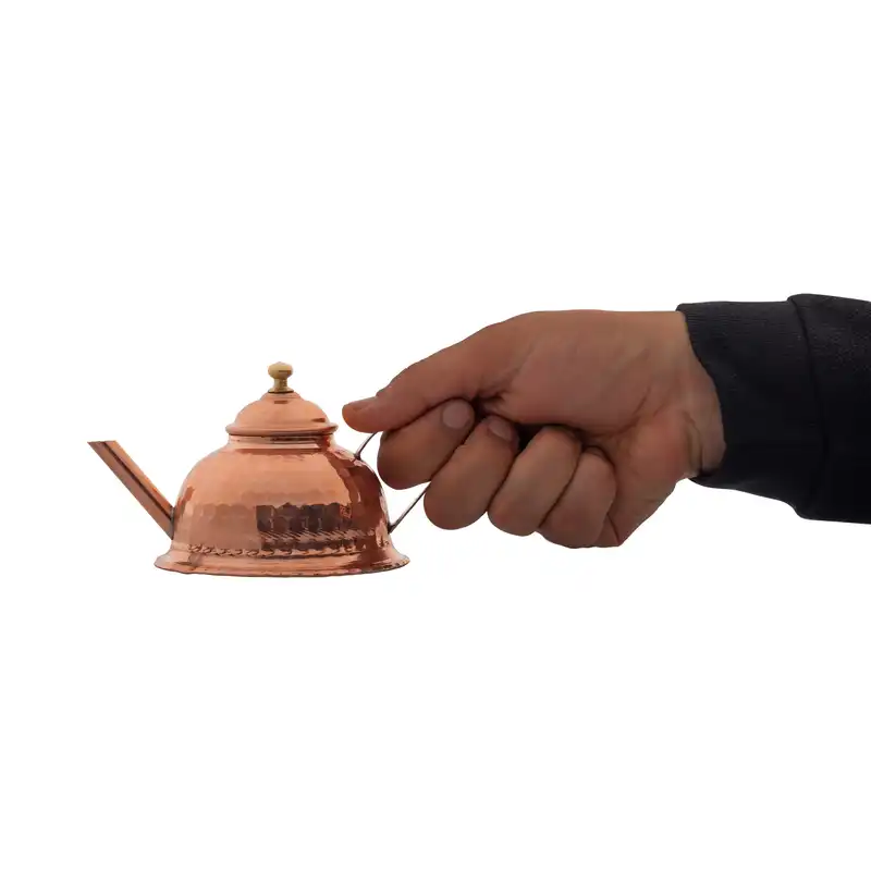 قوری زعفران مسی کد 1