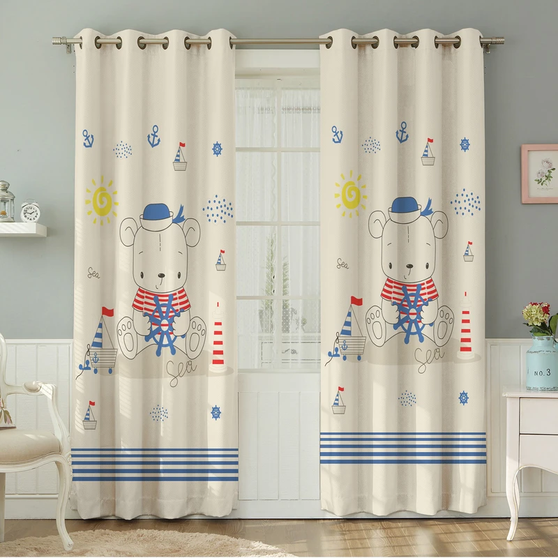 پرده نیروانا طرح   کودک مدل هازان کد 8024 سایز 140×280 سانتی متر