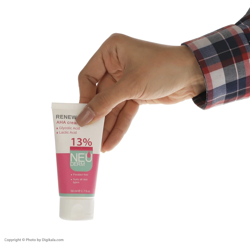 عکس شماره 6 : کرم لایه بردار نئودرم مدل renewal aha 13 درصد حجم 50 میلی لیتر
