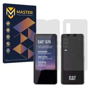 Master Resistant model matte screen protector suitable for CAT S75 mobile phone along with the back protector
