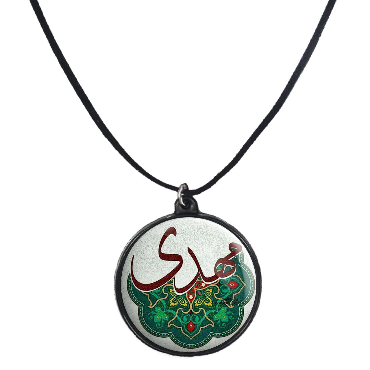 گردنبند پرمانه طرح امام زمان کد pmb.23653 مدل دو طرفه