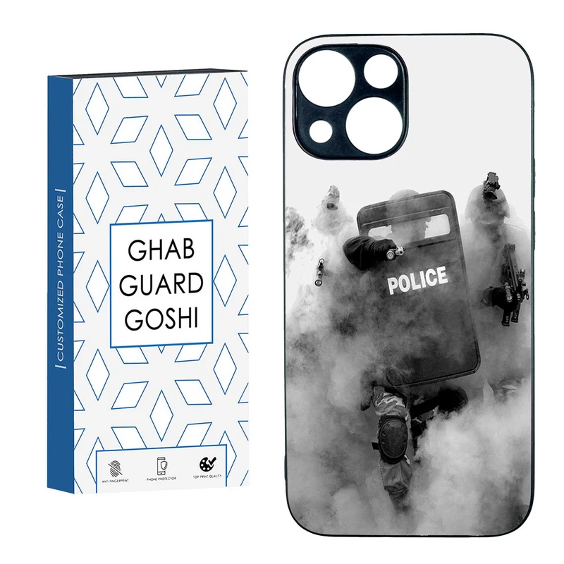 کاور قاب گارد گوشی طرح police کد TPU-136 مناسب برای گوشی موبایل اپل IPHONE 13 MINI