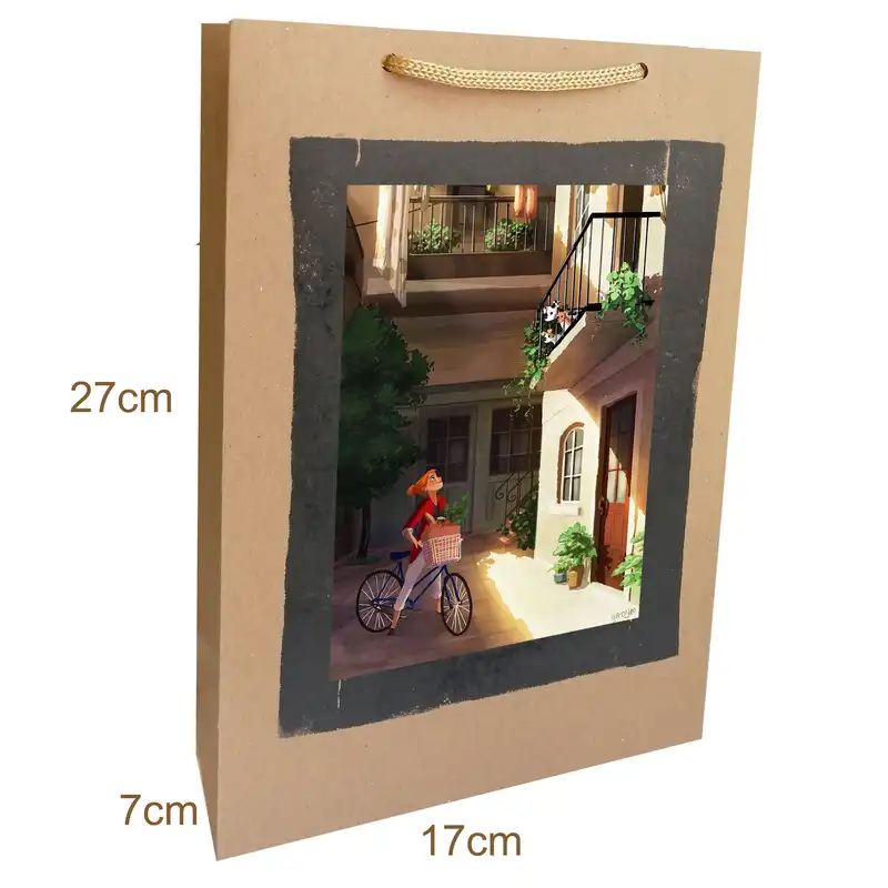 پاکت هدیه مدل دختر دوچرخه سوار