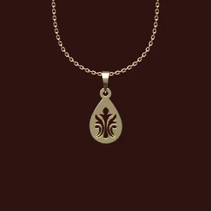 گردنبند طلا 18 عیار زنانه مدوپد مدل هندسی کد X2-1-1123