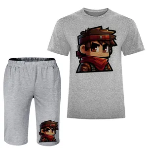 ست تی شرت و شلوارک مردانه مدل ماینکرفت A196