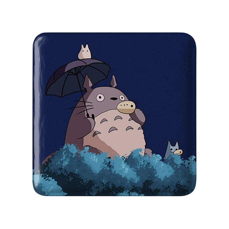 مگنت خندالو طرح انیمه همسایه من توتورو My Neighbor Totoro مدل مربعی کد 30250