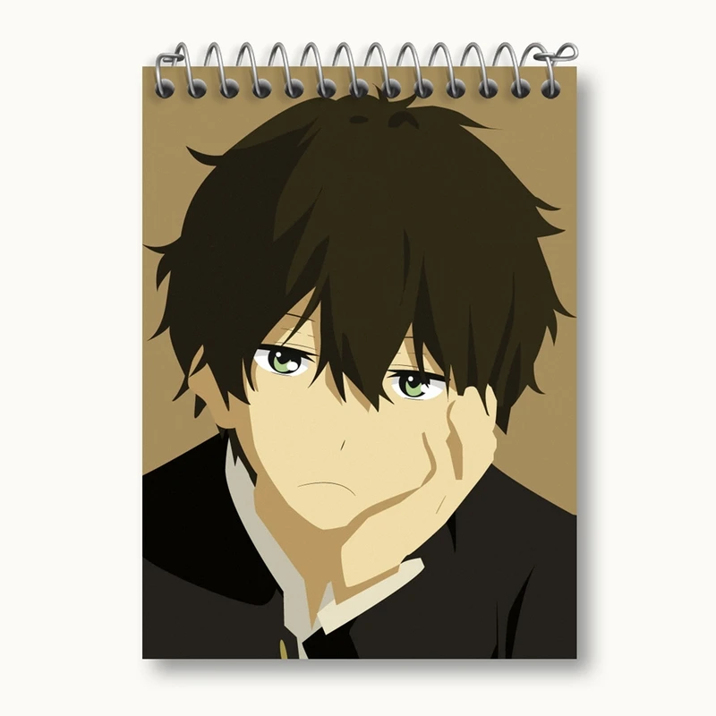 دفتر یادداشت 50 برگ خندالو مدل اورکی انیمه هیوکا Hyouka کد 17082