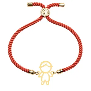 دستبند طلا 18 عیار زنانه الن نار مدل پسر بچه 100365