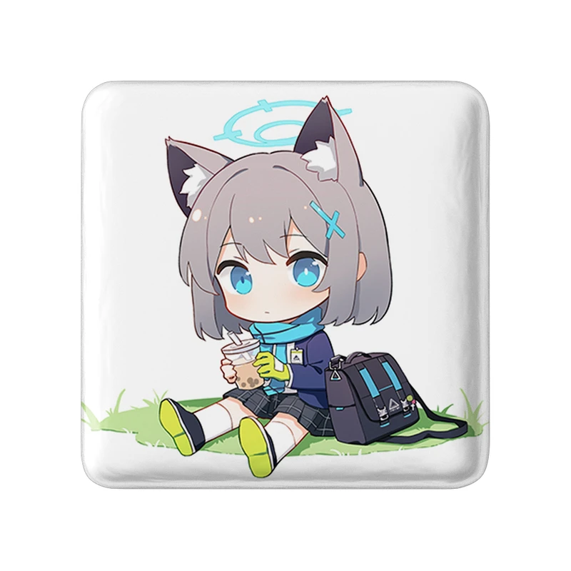 پیکسل خندالو طرح بازی آرشیو آبی (Blue Archive) مدل مربعی کد 34330