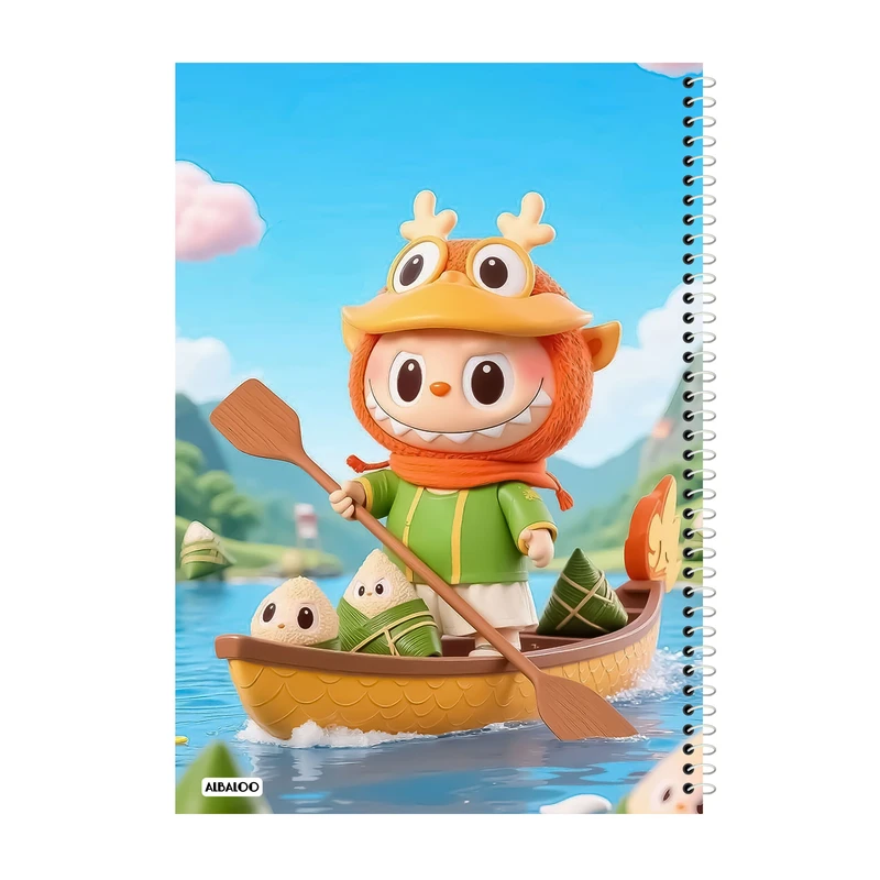  دفتر مشق 50 برگ آلبالو طرح عروسک لبوبو کد 2394