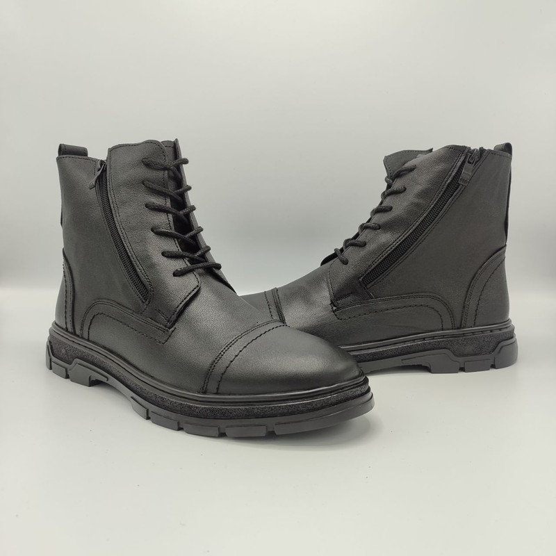 نیم بوت مردانه مدل چرم طبیعی پا کولز کد 8093