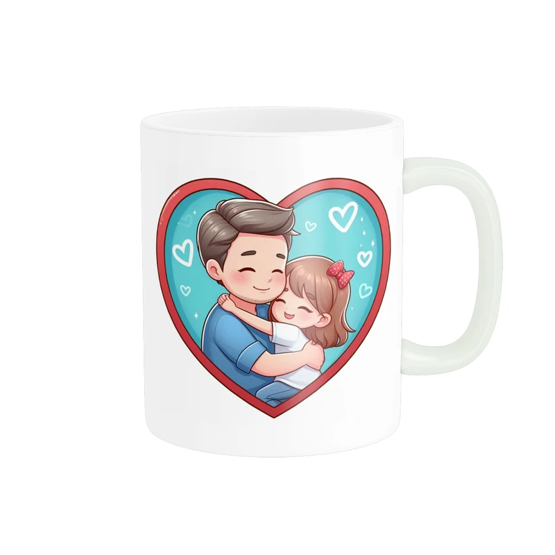 ماگ پاد آفرین مدل پدر دختری طرح دختر بابا کد p9325