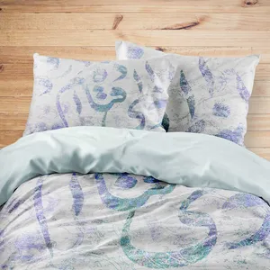 سرویس خواب مدوپد طرح نستعلیق اطلسی مدل mod00009 یک نفره 4 تکه