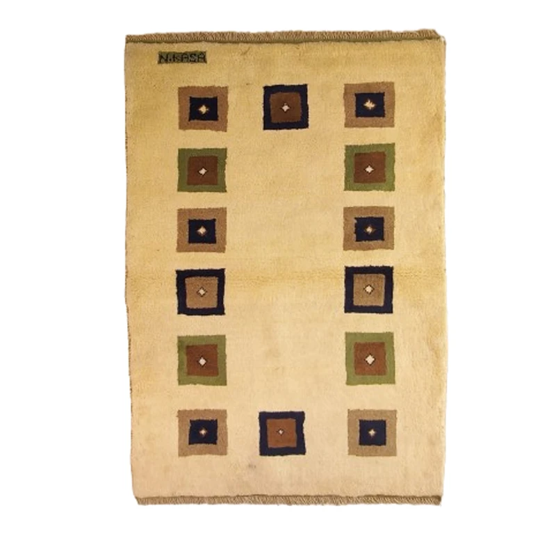 گبه فرش دستباف یک ونیم متری  مدل بافت قشقای شیراز کد NKP.Z.N51