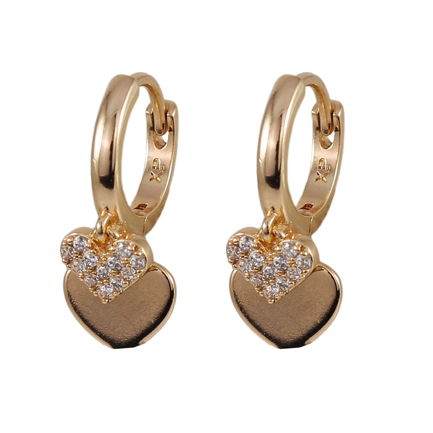 گوشواره زنانه ژوپینگ مدل قلب کد ea877 -  - 1