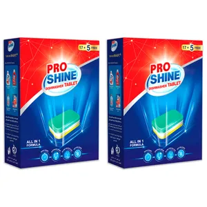 قرص ماشین ظرفشویی پروشاین مدل ALL IN 1 FORMULA دو بسته 22 عددی