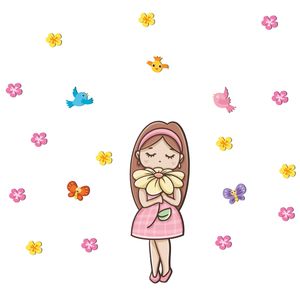 نقد و بررسی استیکر چوبی کودک باروچین مدل دختر مهربون کد 1282 توسط خریداران