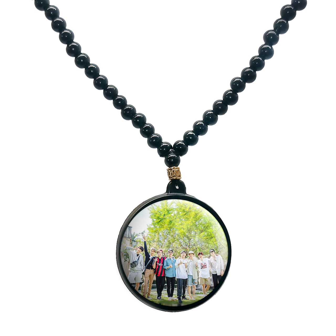 گردنبند پرمانه طرح exo کد pmd.14097 مدل دو طرفه