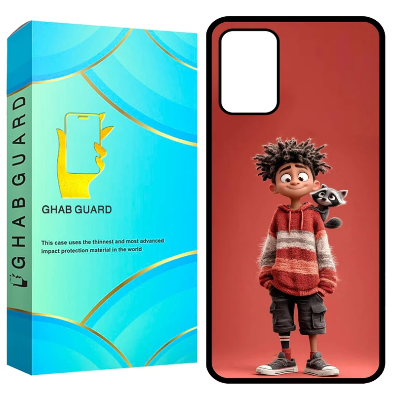 کاور قاب گارد طرح پسر و راکون مدل GCHPA324 مناسب برای گوشی موبایل سامسونگ Galaxy A32 4G