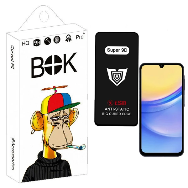 محافظ صفحه نمایش بوک مدل Super 9D مناسب برای گوشی موبایل سامسونگ Galaxy A15