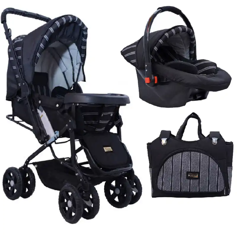 ست کالسکه و کریر مدل ورسا به همراه ساک لوازم کودک