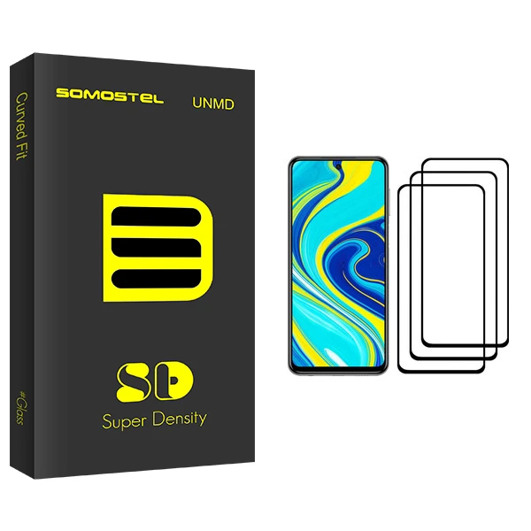 محافظ صفحه نمایش سوماستل مدل Sd Glass مناسب برای گوشی موبایل شیائومی Redmi Note 9S بسته سه عددی