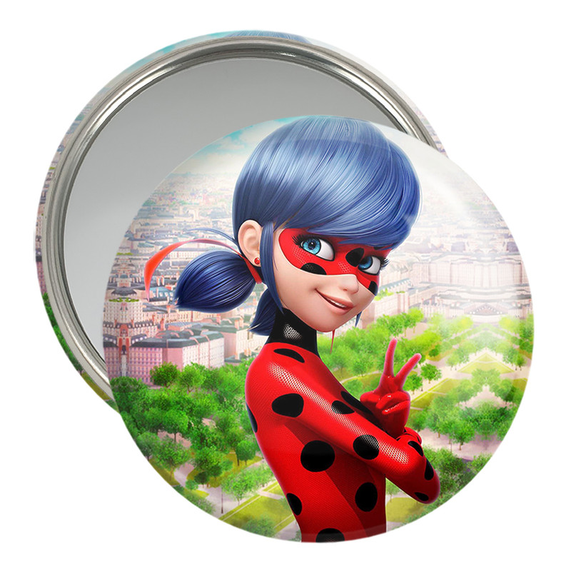 آینه جیبی خندالو مدل دختر کفشدوزکی  کد 2820