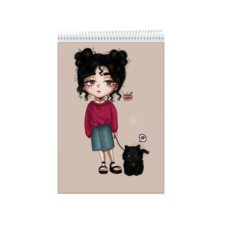 دفتر نقاشی 50 برگ نیکاد مدل دخترانه طرح Shine Dream کد A4