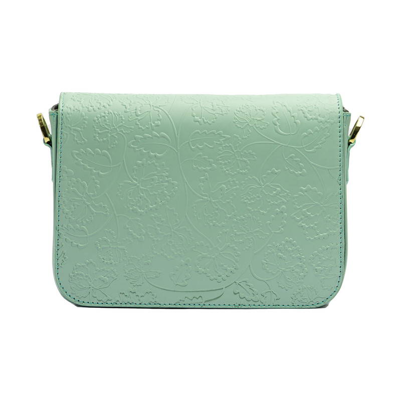 کیف دوشی زنانه اوال مدل 101 طرح گل رنگ سبز