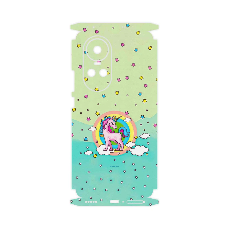 برچسب پوششی ماهوت مدل Rainbow unicorn adventure-FullSkin مناسب برای گوشی موبایل اپو Reno 10 5G