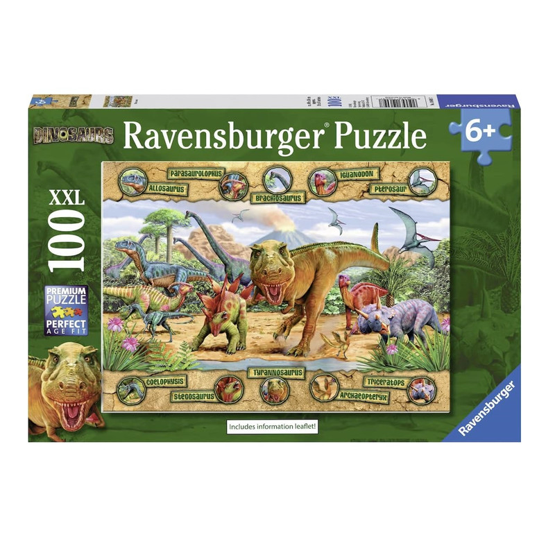 پازل 100 تکه راونزبرگر مدل Dinosaurs کد 10609