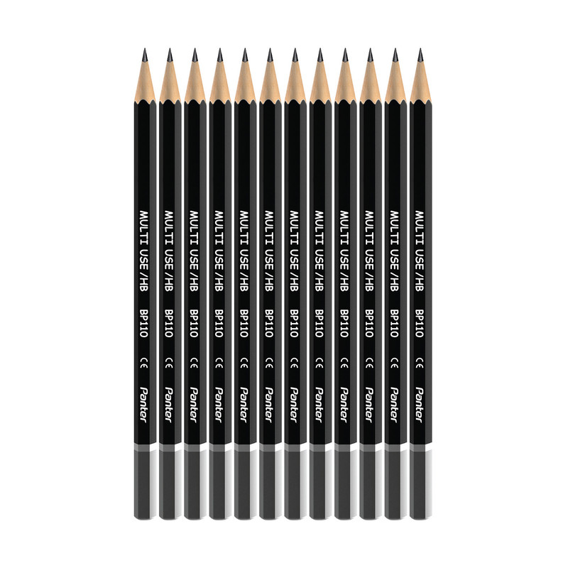 مداد مشکی پنتر مدل Multi Use Hexagonal کد BP110- بسته 12 عددی